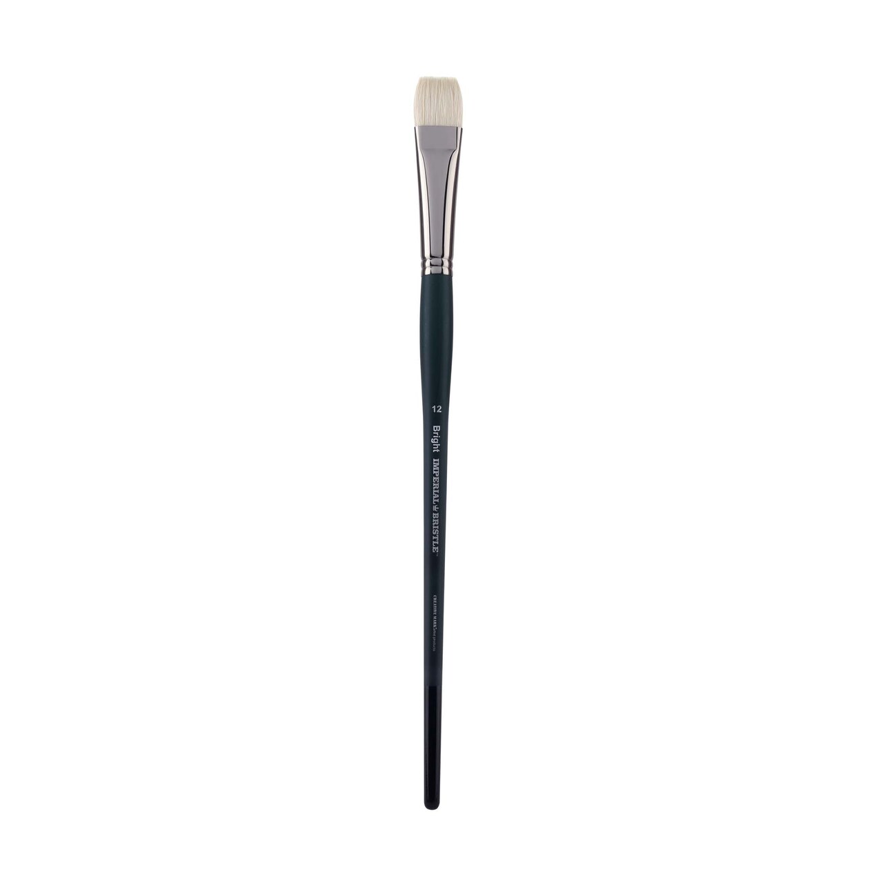 Creative Mark Imperial Professional Chungking Hog Bristle Brush - Bright , Handmade Long Handle Oil Paint Brushes for Artists, Nickel-Plated Brass Ferrules, Stiff Yet Soft Natural Bristles